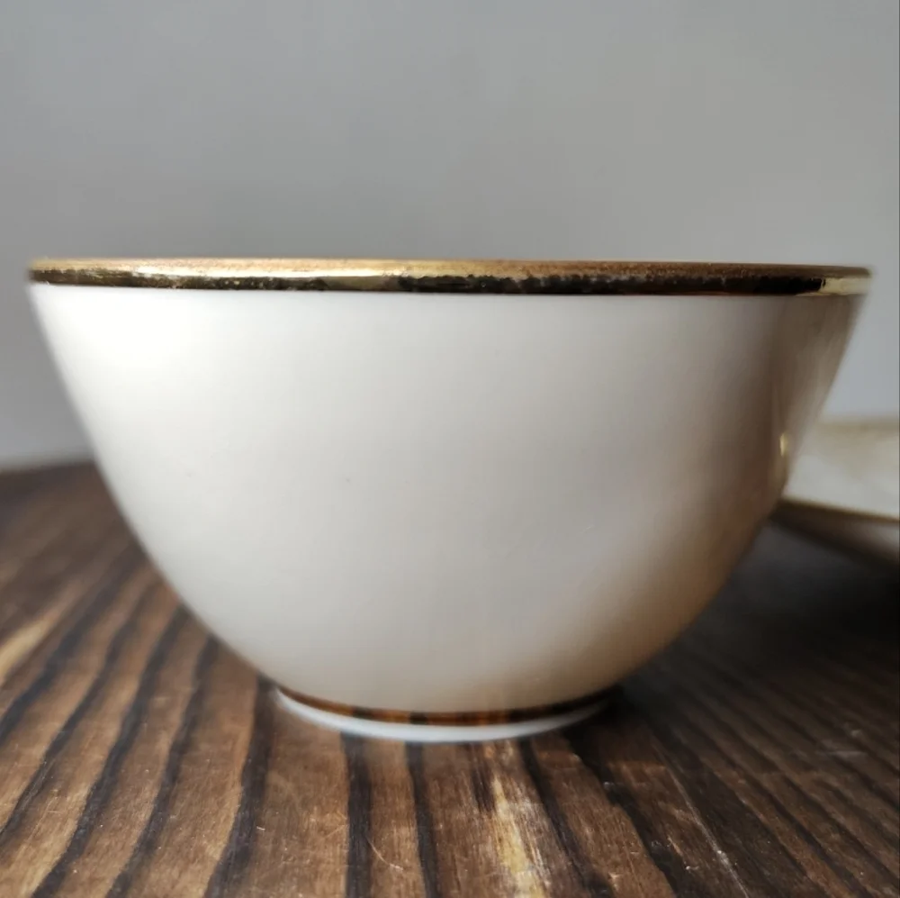 Winterling Bavaria Germany Floral Cup & Saucer Small Gold Flowers Spots Vintage